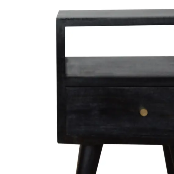 Buy Mini Ash Black Bedside, 5 image