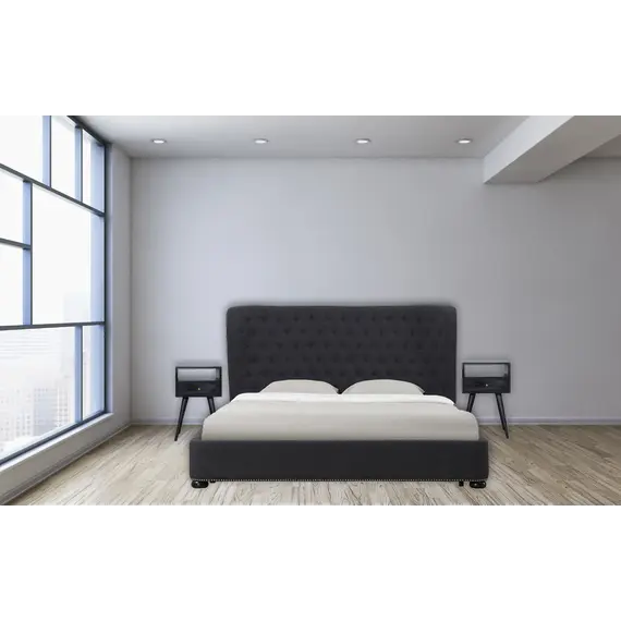 Buy Mini Ash Black Bedside, 10 image