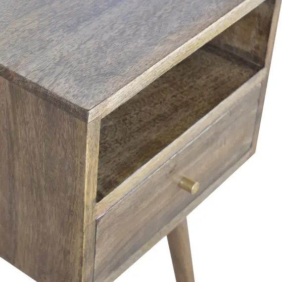 Buy Mini Grey Washed Bedside, 5 image