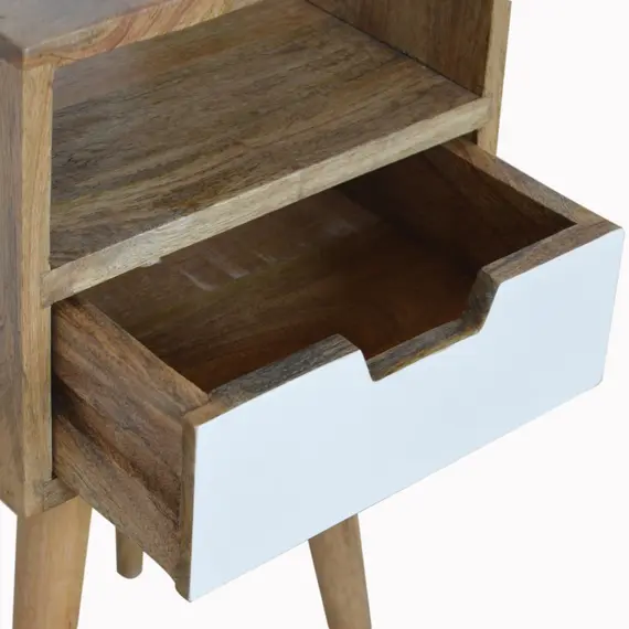 Buy Mini White Hand Painted Bedside, 8 image