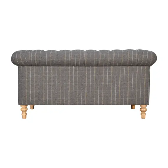 Buy Pewter Tweed Chesterfield 2 Seater Sofa, 10 image