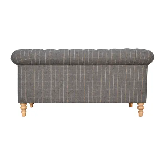 Buy Pewter Tweed Chesterfield 2 Seater Sofa, 19 image
