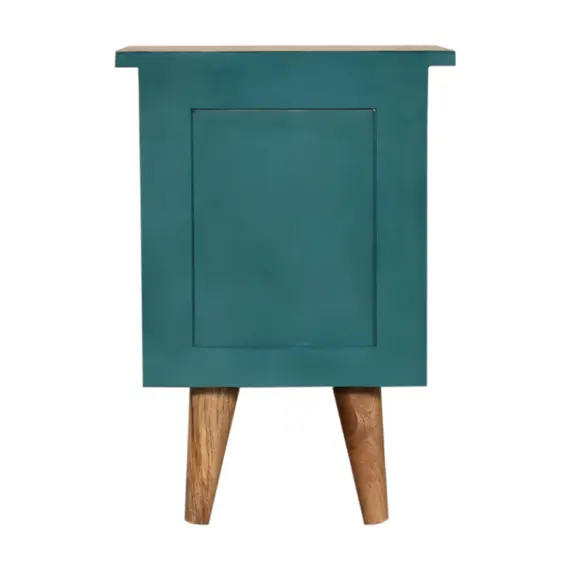 Buy Teal Hand Painted Bedside, 9 image