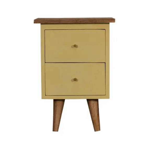 Buy Yellow Hand Painted Bedside, 10 image
