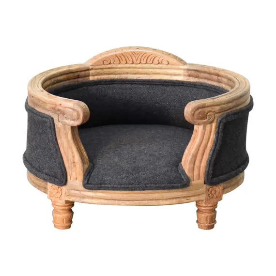 Buy Carved Battleship Tweed Pet Bed, 11 image