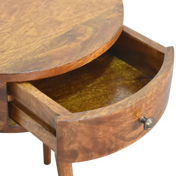 Buy Chestnut Semi Circle Bedside, 15 image