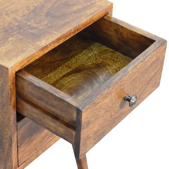 Buy Mini 2 Drawer Chestnut Bedside, 7 image