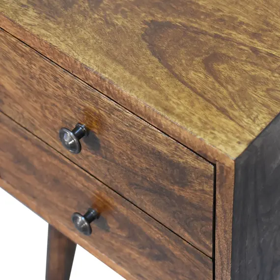 Buy Mini 2 Drawer Chestnut Bedside, 13 image