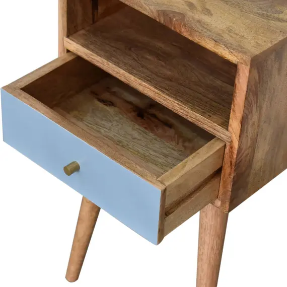 Buy Mini Blue Hand Painted Bedside, 7 image