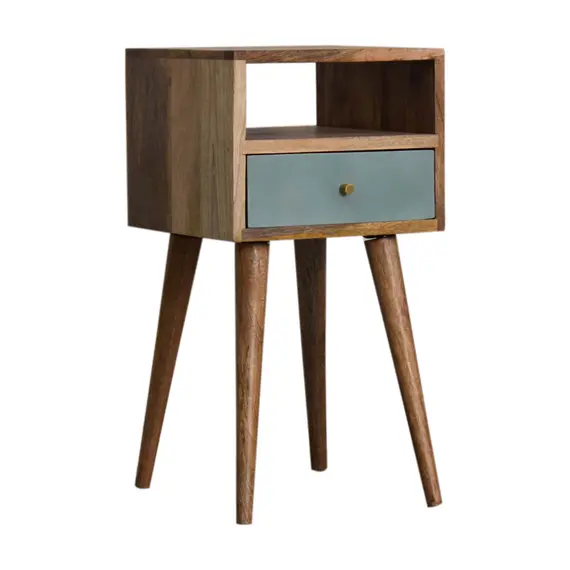 Buy Mini Duck Egg Green Hand Painted Bedside, 12 image