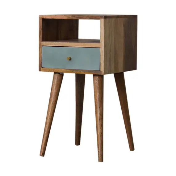 Buy Mini Duck Egg Green Hand Painted Bedside, 13 image