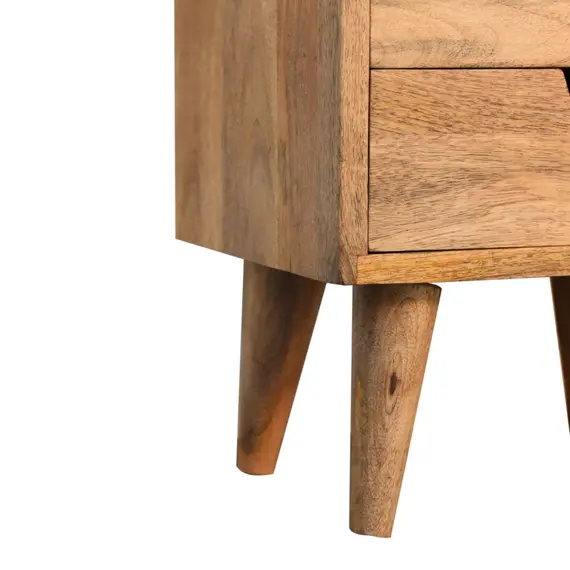 Buy Oak-ish Small Gallery Back Bedside, 7 image