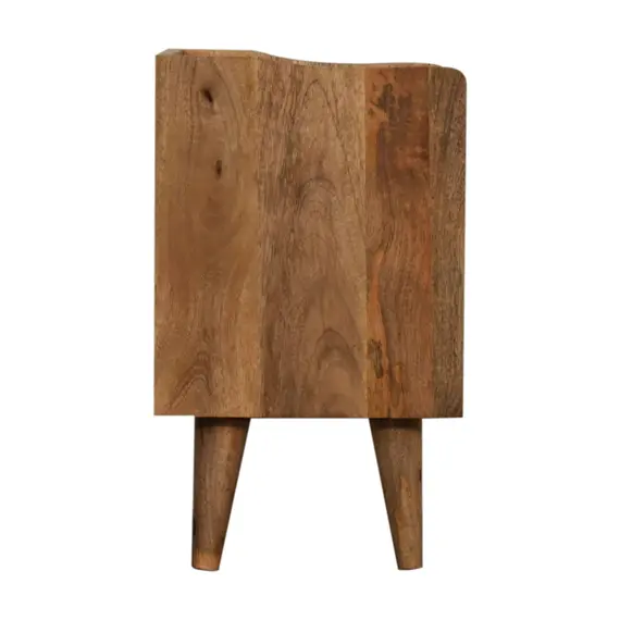 Buy Oak-ish Small Gallery Back Bedside, 8 image