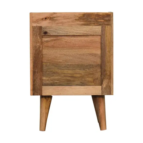 Buy Oak-ish Small Gallery Back Bedside, 9 image