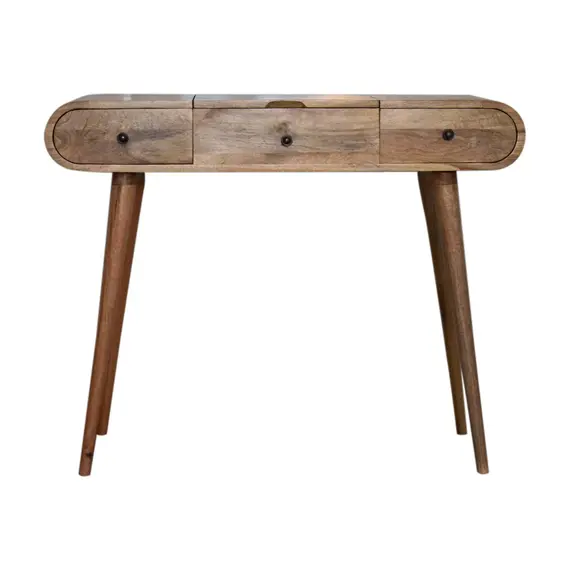 Buy Solid Wood Dressing Table with Foldable Mirror