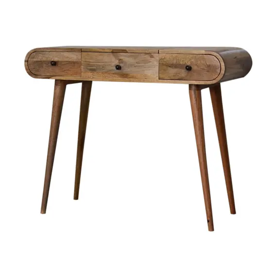 Buy Solid Wood Dressing Table with Foldable Mirror, 3 image
