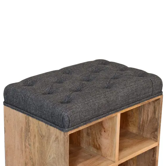 Buy Mini Black Shoe Storage Footstool, 15 image
