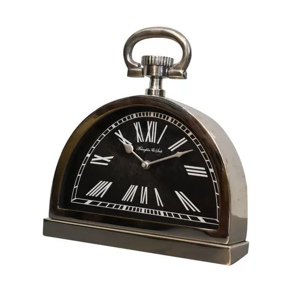 Buy Black and Chrome Table Clock, 3 image