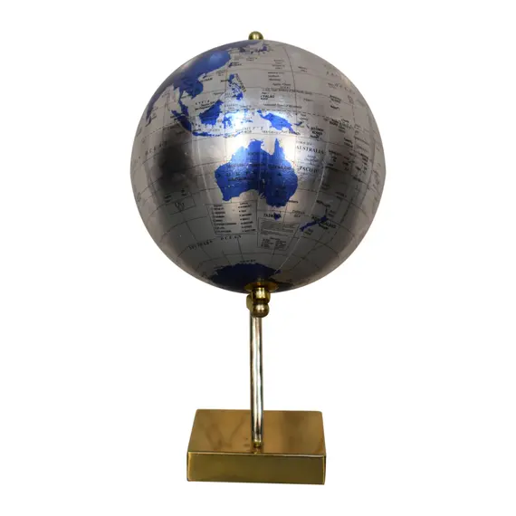 Buy Blue Globe with Mixed Chrome & Brass Frame, 10 image