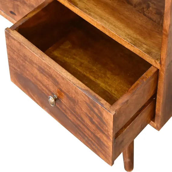 Buy Chestnut Nordic Style TV Unit with 3 Drawers, 7 image