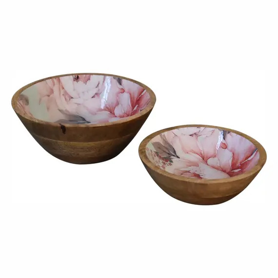 Buy Pink Floral Bowl Set of 2, 3 image