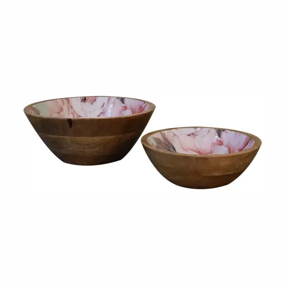 Buy Pink Floral Bowl Set of 2, 10 image