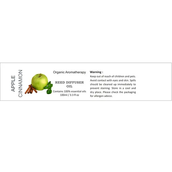 Buy Amia Glass Bottle Diffuser Set (Mandrin & Apple Cinnamon), 7 image