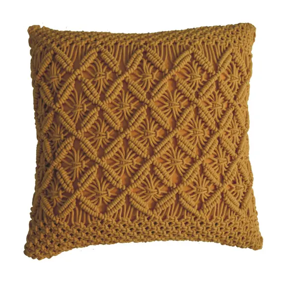 Buy Lira Cushion Set of 2 - Mustard, 4 image
