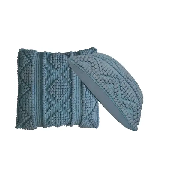 Buy Nola Cushion Set of 2 - Blue, 9 image