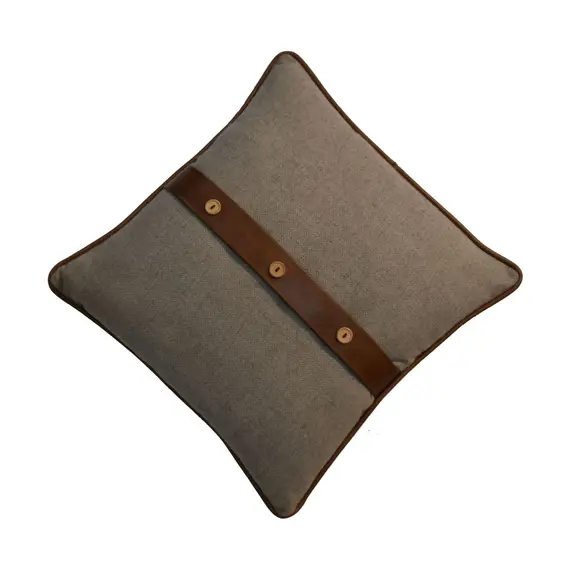 Buy Quinn Cushion Set of 2 - Leather & Sand Tweed, 7 image