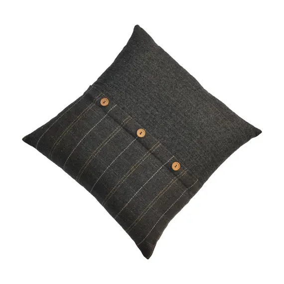 Buy Quinn Cushion Set of 2- Pewter & Black Tweed, 5 image