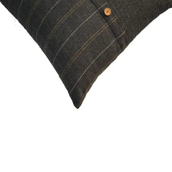 Buy Quinn Cushion Set of 2- Pewter & Black Tweed, 6 image