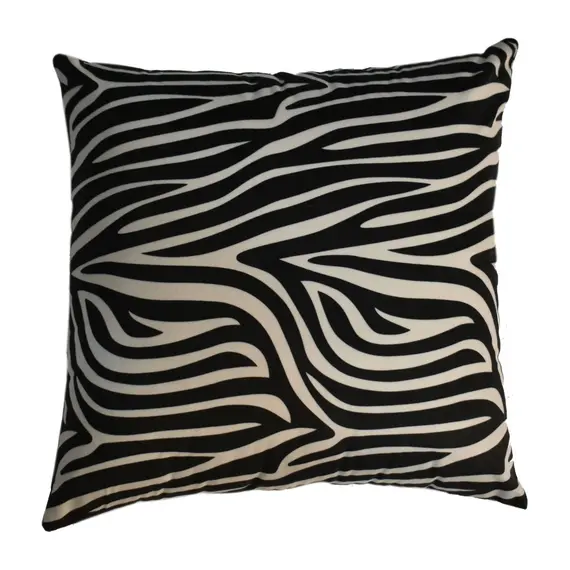 Buy Quinn Cushion Set of 2 - White Tiger & Black Velvet, 3 image