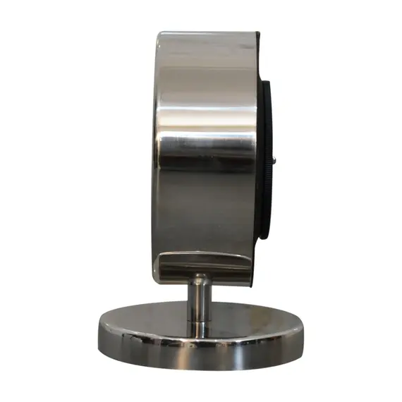 Buy Round Chrome Table Clock with White Face, 11 image