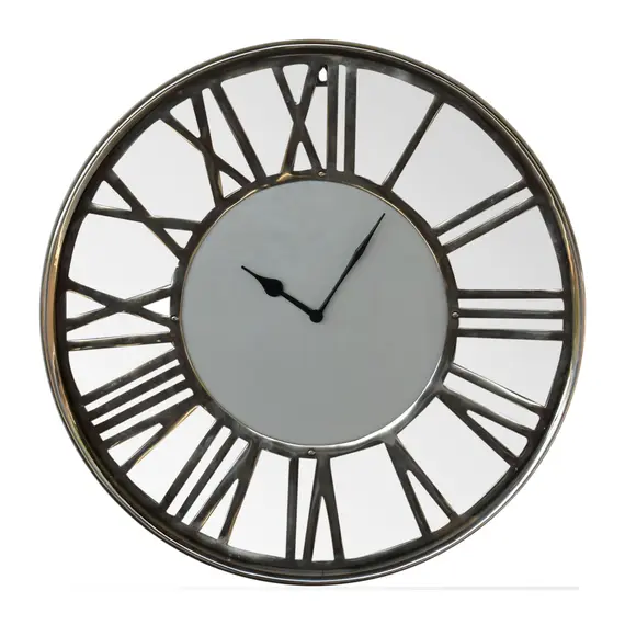 Buy White and Chrome Wall Clock, 10 image