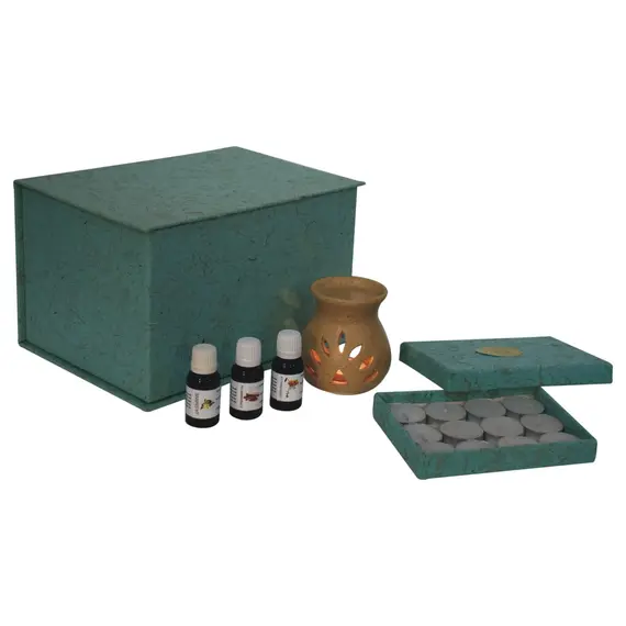 Buy Beige Cut-out Oil Burner Set (Jasmine, Cinammon & Citronella), 15 image
