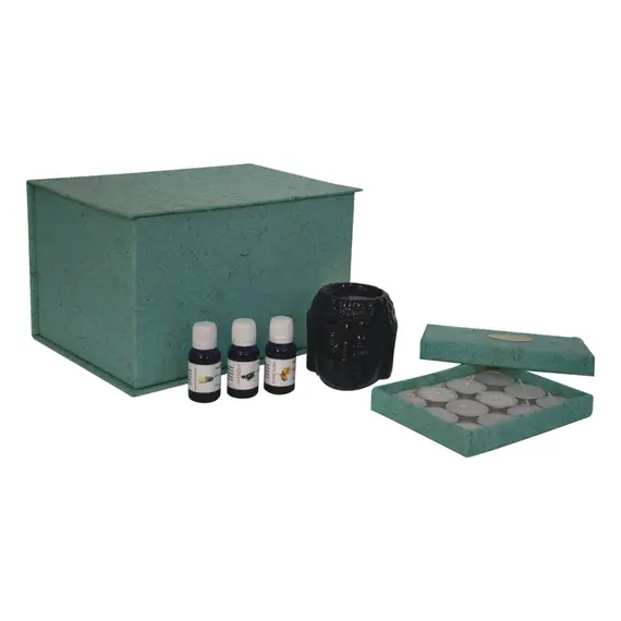 Buy Black Buddha Oil Burner Set (Ylang Ylang, White Lotus, Lavender), 2 image