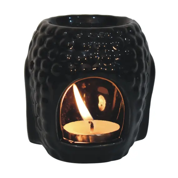 Buy Black Buddha Oil Burner Set (Ylang Ylang, White Lotus, Lavender), 4 image