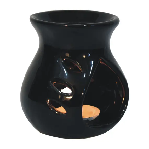 Buy Black Cut-out Oil Burner Set (Ylang Ylang, White Lotus, Lavender), 5 image