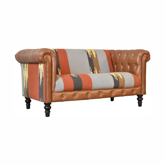 Buy Durrie & Leather Mixed Sofa, 12 image