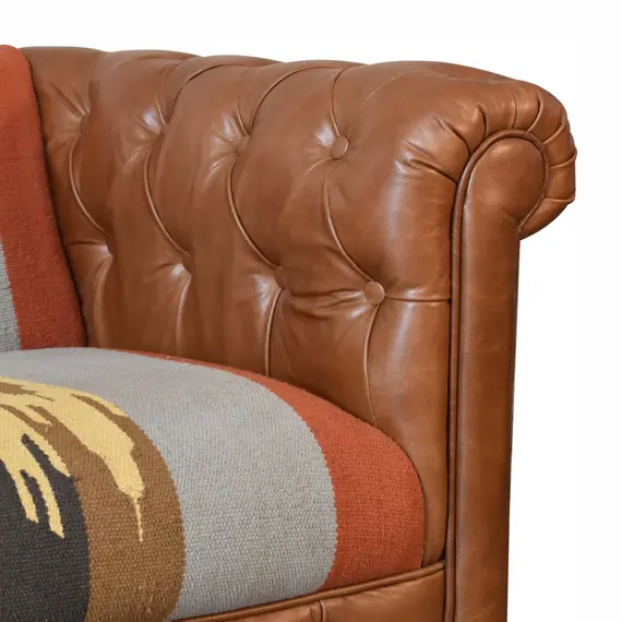 Buy Durrie & Leather Mixed Sofa, 16 image