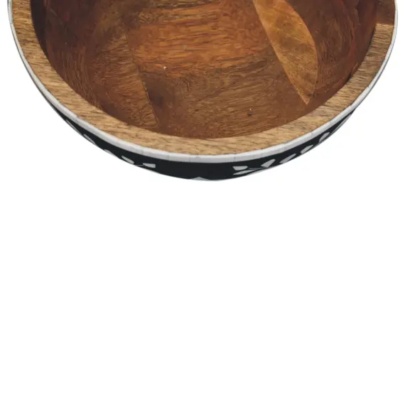Buy Floral Bowl with Resin Inlay in Mango Wood Set of 2, 4 image