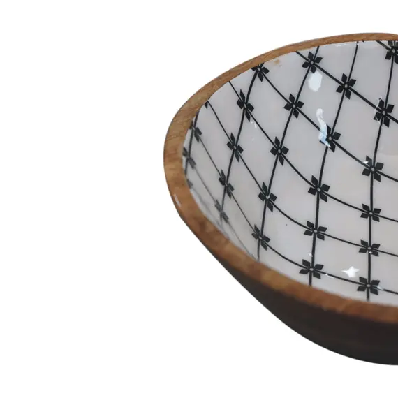 Buy Lacquered Black Flower Bowl Set of 2, 4 image