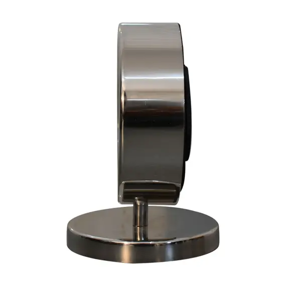 Buy Round Chrome Table Clock with White Face, 11 image