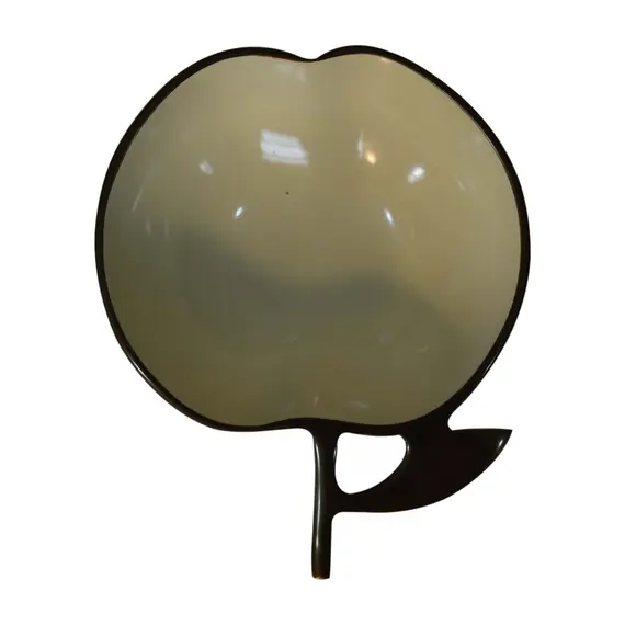 Buy White Enamel Apple Fruit Bowl, 11 image