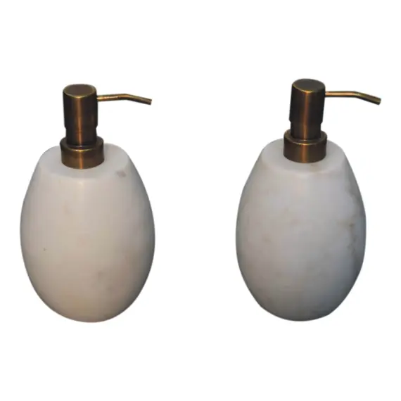 Buy White Marble Soap Dispenser of 2, 3 image