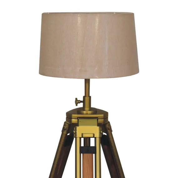 Buy Brass Plated and Wooden Floor Lamp, 4 image