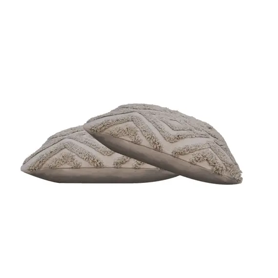 Buy Grey Mini Diamond Tassle Cushion Set of 2, 10 image