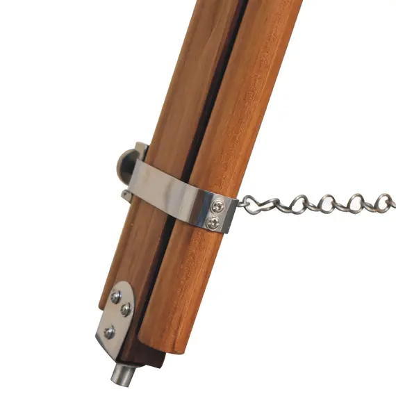 Buy Chrome Plated and Wooden Teak Floor Lamp, 6 image