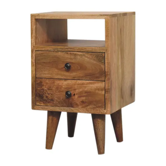 Buy Mini Classic Oak-ish Bedside with Open Slot, 3 image